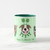 Mug Joyeux Jour de la Saint Patrick Pit Bull Dogs (Centre)
