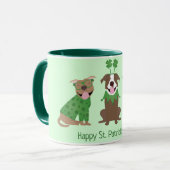 Mug Joyeux Jour de la Saint Patrick Pit Bull Dogs (Devant gauche)