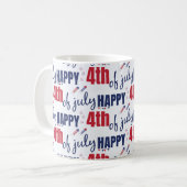 Mug Joyeux Jour de l'Indépendance 4 juillet (Devant gauche)