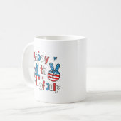 Mug Joyeux Jour de l'Indépendance 4 juillet (Devant gauche)