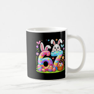 Mug Joyeux jour de Pâques 67 lapin panier d'œufs color