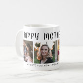 Mug Joyeux Jour des Mères maman Heart Photo Grid (Devant gauche)