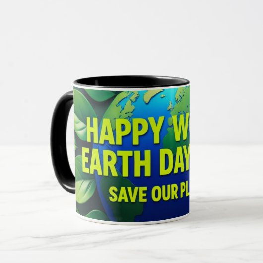 Mug Joyeux Jour des terres mondial (Devant gauche)