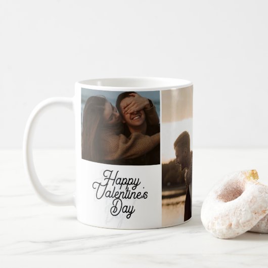 Mug joyeux jour des valentines, cadeaux de jour des va (Avec donut)