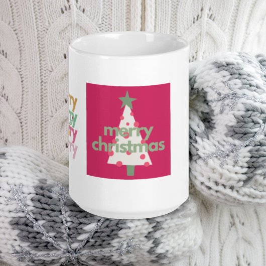 Mug Joyeux Joyeux Joyeux Noël Rose