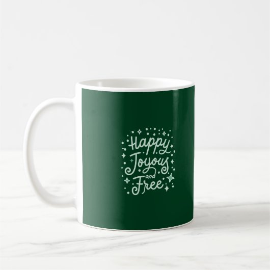 Mug Joyeux, Joyeux, Libre, Joyeux, Noël (Gauche)