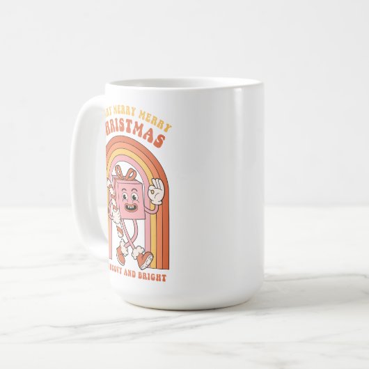 Mug Joyeux Joyeux Noël - Soyez Super et lumineux (Devant gauche)