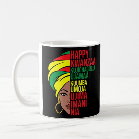 Mug Joyeux Kwanzaa Mois de la célébration afro-américa (Gauche)