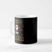 Mug Joyeux Kwanzaa Père Noël Noir laid Joyeux Kwanzaa  (Devant gauche)