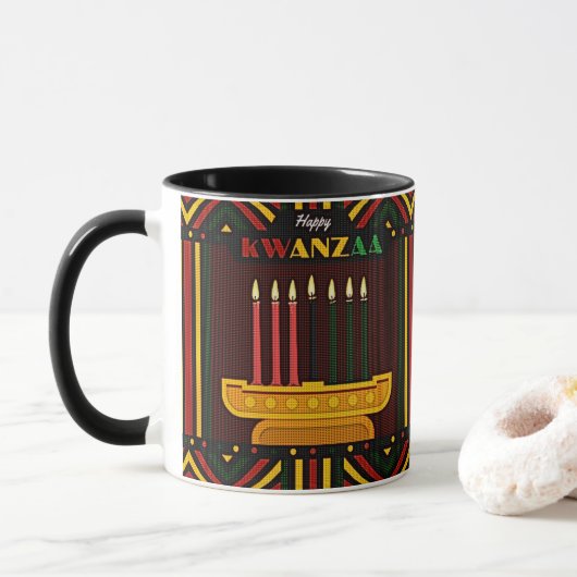 Mug Joyeux Kwanzaa PopArt (Avec donut)