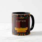 Mug Joyeux Kwanzaa PopArt (Devant droit)