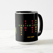 Mug Joyeux KWANZAA Principes mot-clé (Devant droit)