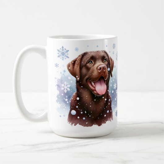 Mug Joyeux Labrador Retriever Puppy Chien Noël (Gauche)