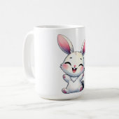 Mug Joyeux lapin aquarelle (Devant gauche)