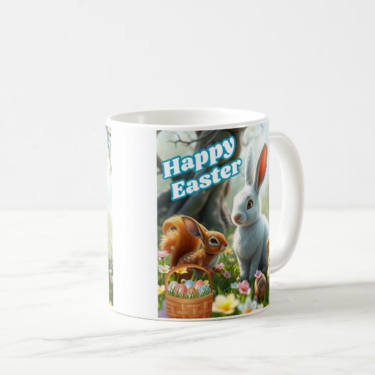 Mug Joyeux Lapin de Pâques (Devant droit)