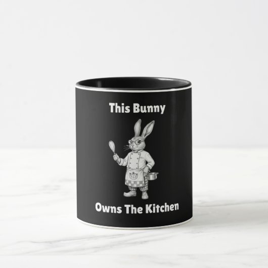 Mug Joyeux Lapin de Pâques Ce Lapin Possède La Cuisine (Centre)