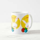 Mug Joyeux lapin de Pâques Jaune (Devant droit)