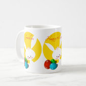 Mug Joyeux lapin de Pâques Jaune (Devant gauche)