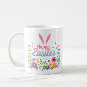 Mug Joyeux lapin de Pâques Printemps Oeuf de Pâques Pâ