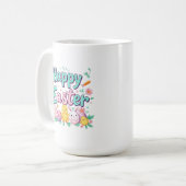 Mug Joyeux lapin de Pâques Printemps Oeuf de Pâques Pâ (Devant gauche)