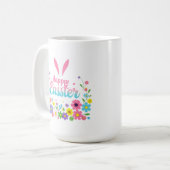 Mug Joyeux lapin de Pâques Printemps Oeuf de Pâques Pâ (Devant gauche)