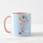 Mug Joyeux lapin et ballons de Pâques (Gauche)