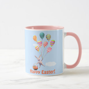 Mug Joyeux lapin et ballons de Pâques