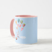 Mug Joyeux lapin et ballons de Pâques (Devant gauche)
