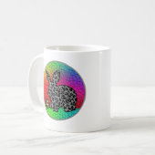 Mug Joyeux lapin lapin Empreinte de léopard de Pâques  (Devant gauche)