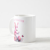 Mug Joyeux lapin rose de Pâques (Devant gauche)