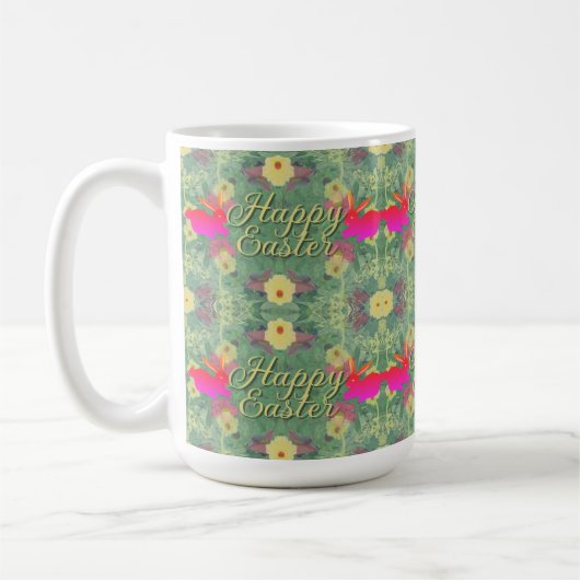 Mug Joyeux lapins roses de Pâques (Gauche)