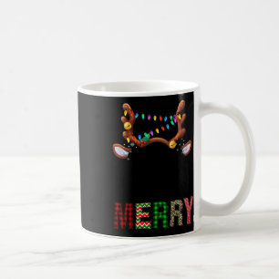 Mug Joyeux Leopard Pajama Femmes Messy Bun Reindeer Ch