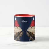 Mug Joyeux Lézard Dragon Bearé Noël - Santa Hat (Centre)