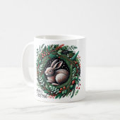 Mug Joyeux lièvre de Noël (Devant gauche)