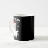 Mug Joyeux Llamas Drôle Noël Llama Vacances Animales (Devant gauche)