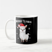 Mug Joyeux Llamas Drôle Noël Llama Vacances Animales (Gauche)