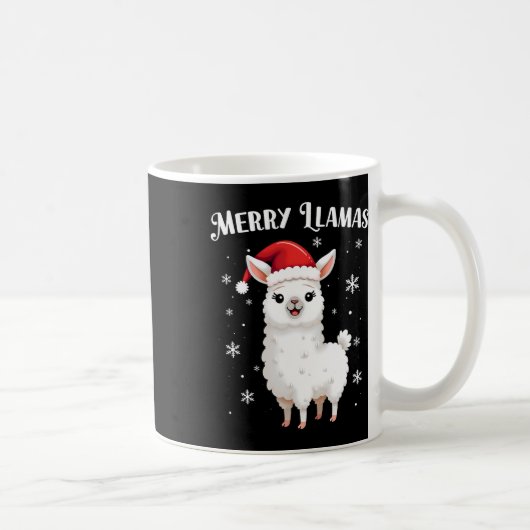 Mug Joyeux Llamas Drôle Noël Llama Vacances Animales (Droite)