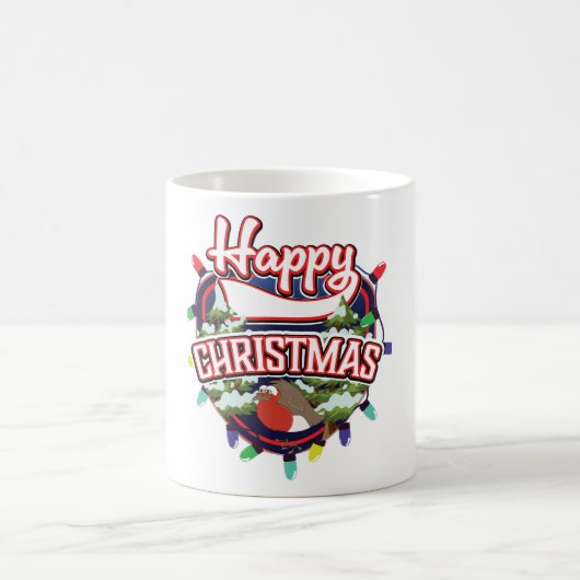 Mug Joyeux logo de dessin animé de Noël (Centre)