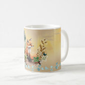 Mug Joyeux look d'aquarelle de la moisissure renard bo (Devant droit)