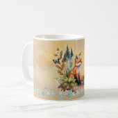 Mug Joyeux look d'aquarelle de la moisissure renard bo (Devant gauche)