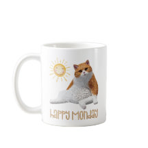 Joyeux lundi Orange Chat Funny Coworker