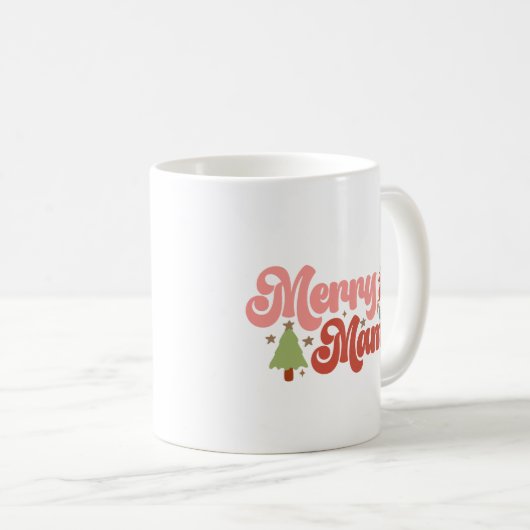 Mug Joyeux Mama Retro Jours fériés Super de Noël (Devant droit)