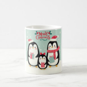 Mug Joyeux manchots enneigés de Noël