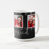 Mug Joyeux Marié Noir Blanc Premier Noël (Devant droit)