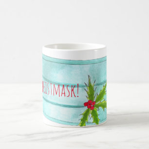 Mug Joyeux masque bleu visage Masque