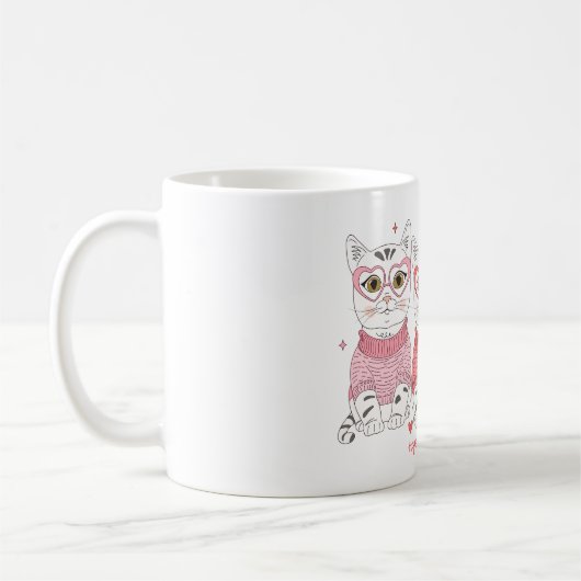 Mug Joyeux Meowentines Day Chat (Gauche)