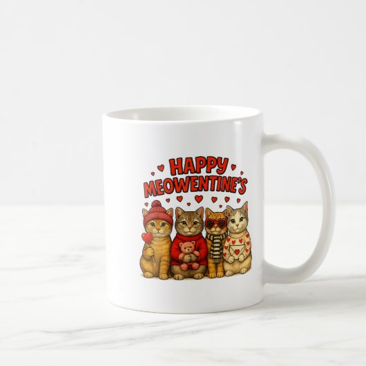Mug Joyeux Meowentines Mignons Saint Valentin Chats Am (Droite)