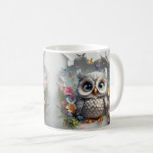 Mug Joyeux mère jour 3d Owl design imprimable (Devant droit)