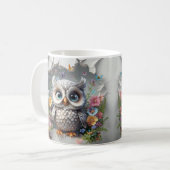 Mug Joyeux mère jour 3d Owl design imprimable (Devant gauche)
