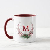 Mug Joyeux Monogramme de Noël  (Gauche)